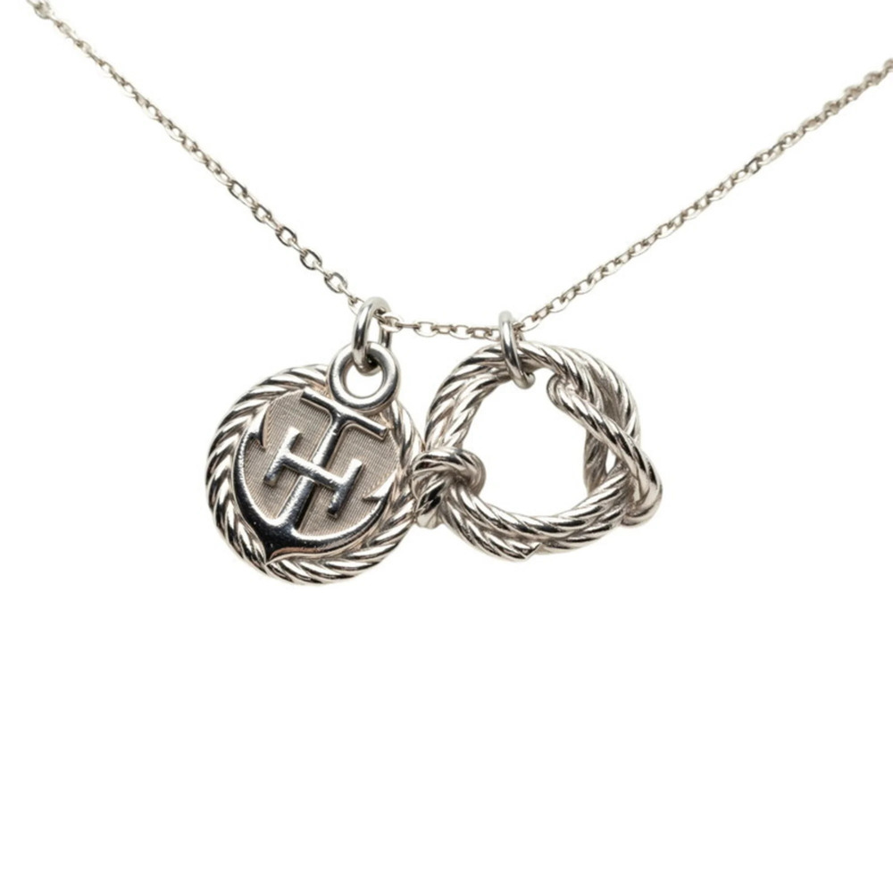 HERMES Silver Necklace